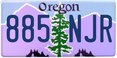 OR license plate 885NJR