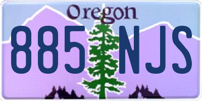 OR license plate 885NJS