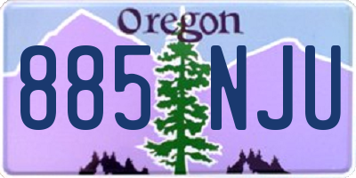 OR license plate 885NJU