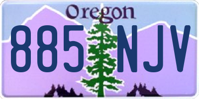 OR license plate 885NJV