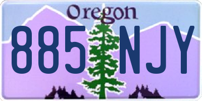 OR license plate 885NJY