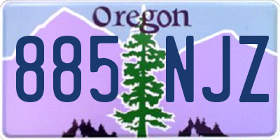 OR license plate 885NJZ