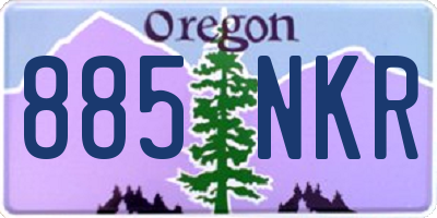 OR license plate 885NKR