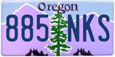 OR license plate 885NKS