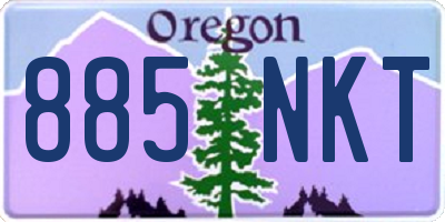 OR license plate 885NKT