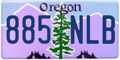 OR license plate 885NLB
