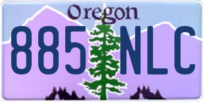 OR license plate 885NLC