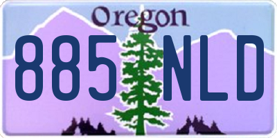 OR license plate 885NLD