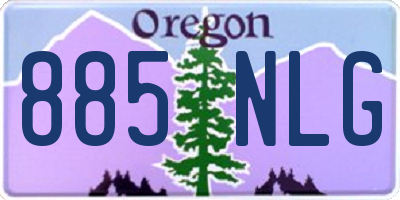 OR license plate 885NLG