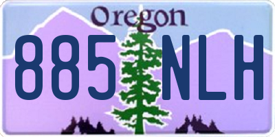 OR license plate 885NLH