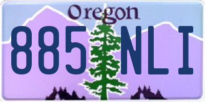 OR license plate 885NLI