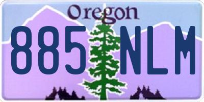 OR license plate 885NLM