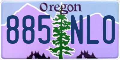 OR license plate 885NLO