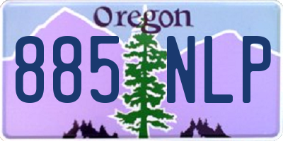OR license plate 885NLP