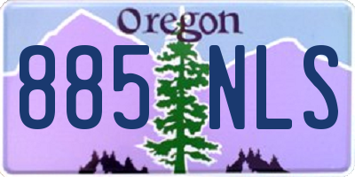 OR license plate 885NLS