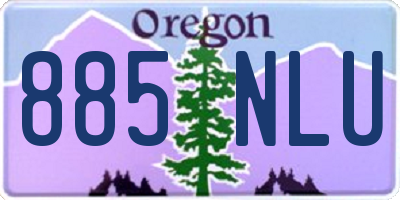 OR license plate 885NLU