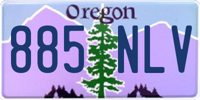 OR license plate 885NLV