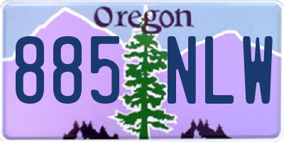 OR license plate 885NLW