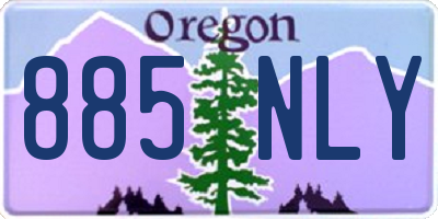 OR license plate 885NLY