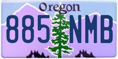 OR license plate 885NMB