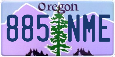 OR license plate 885NME