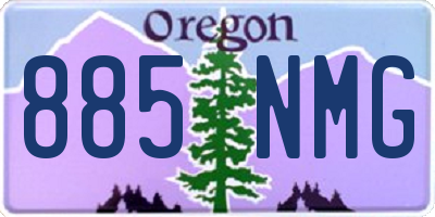 OR license plate 885NMG