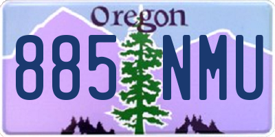 OR license plate 885NMU