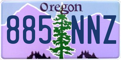 OR license plate 885NNZ