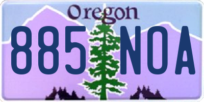 OR license plate 885NOA