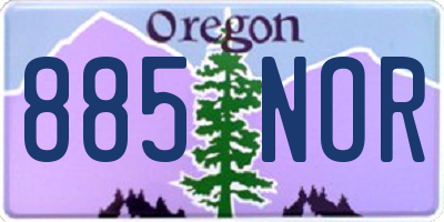 OR license plate 885NOR