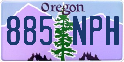 OR license plate 885NPH