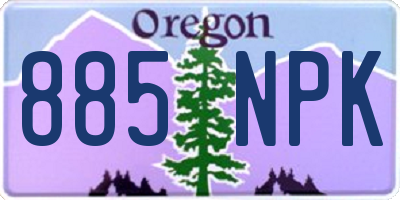 OR license plate 885NPK