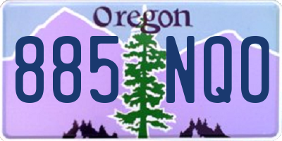 OR license plate 885NQO