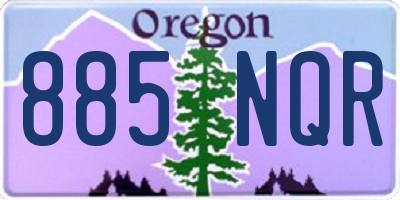OR license plate 885NQR