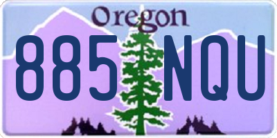 OR license plate 885NQU