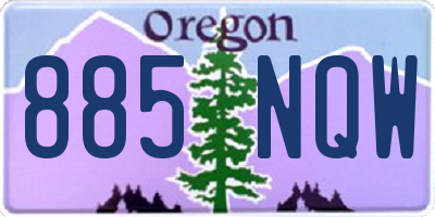 OR license plate 885NQW