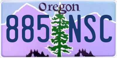 OR license plate 885NSC