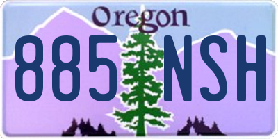 OR license plate 885NSH