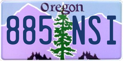 OR license plate 885NSI