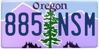 OR license plate 885NSM