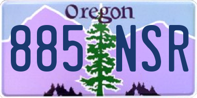 OR license plate 885NSR