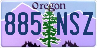 OR license plate 885NSZ