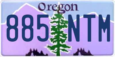 OR license plate 885NTM