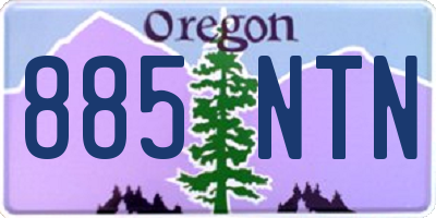 OR license plate 885NTN