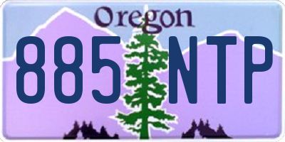 OR license plate 885NTP