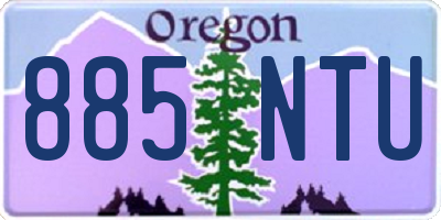 OR license plate 885NTU