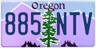 OR license plate 885NTV