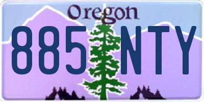 OR license plate 885NTY