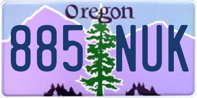 OR license plate 885NUK