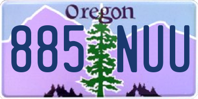 OR license plate 885NUU